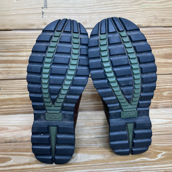 UGG Australia Womens Brooks Winter Boots Brown Sheepskin Mid Calf Pull On 7 - Picture 6 of 9